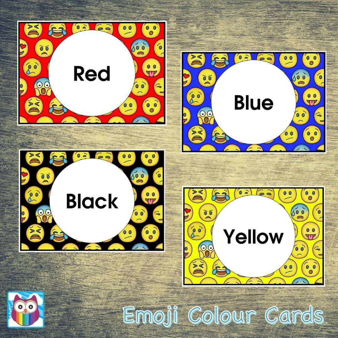 Emoji Colour Cards:Primary Classroom Resources
