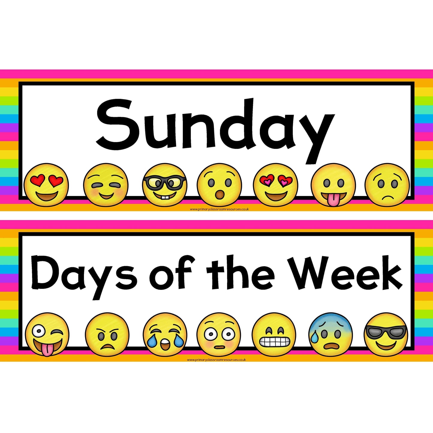Emoji Days of the Week:Primary Classroom Resources