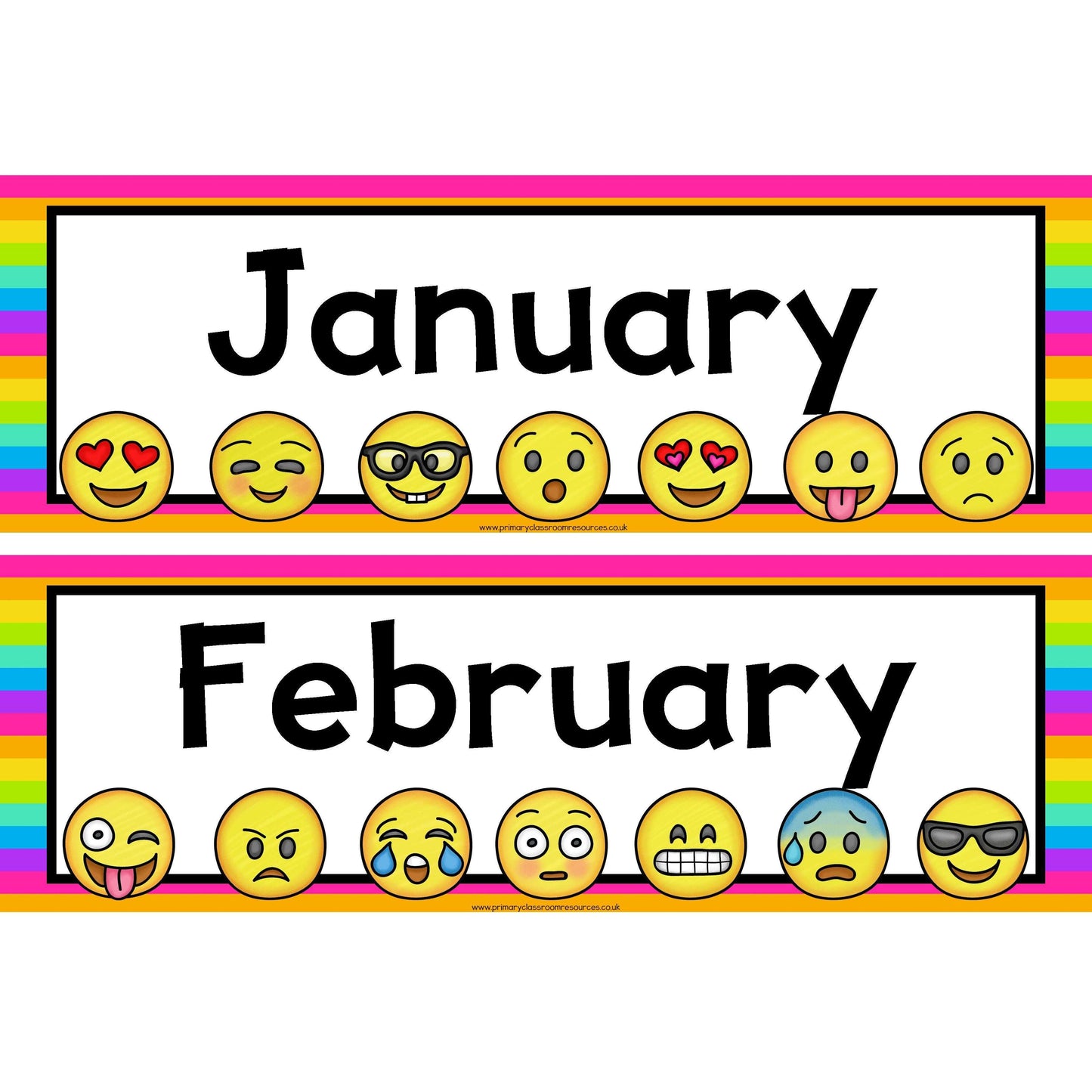Emoji Months of the Year:Primary Classroom Resources