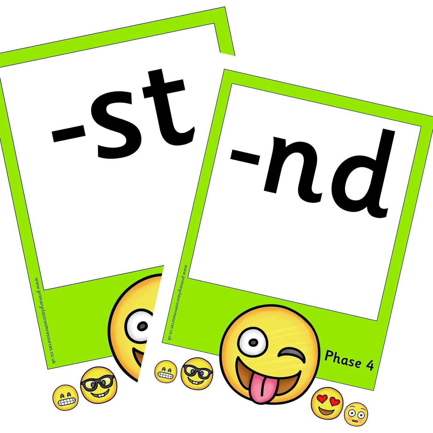 Emoji Themed Phase 4 Phonemes (large):Primary Classroom Resources