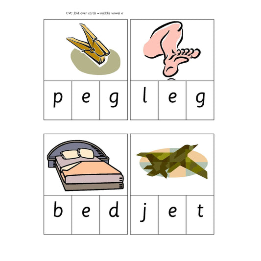 CVC Foldovers Middle E:Primary Classroom Resources