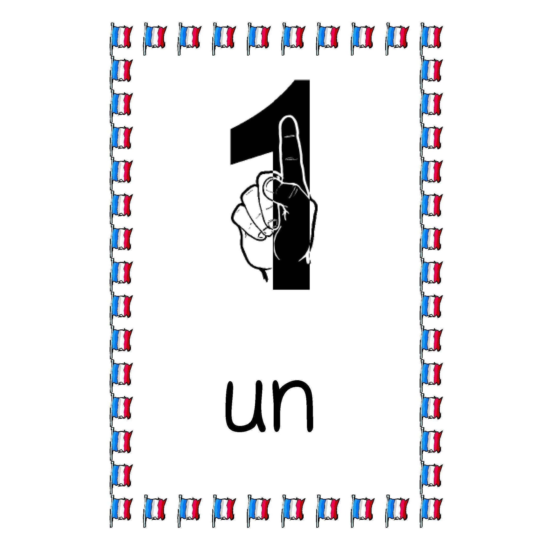 French Number Cards 0 - 10:Primary Classroom Resources