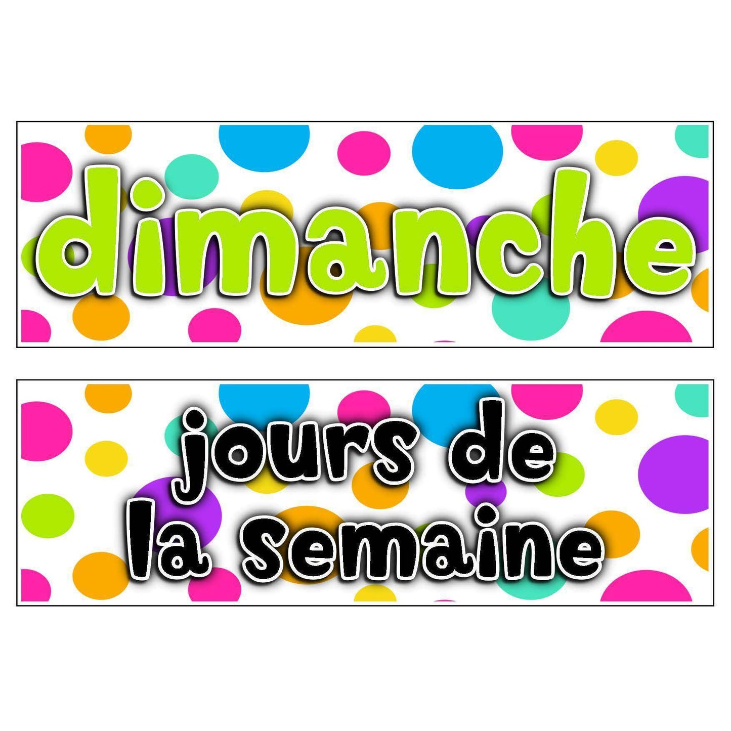 French Polka Dot Days and Months:Primary Classroom Resources