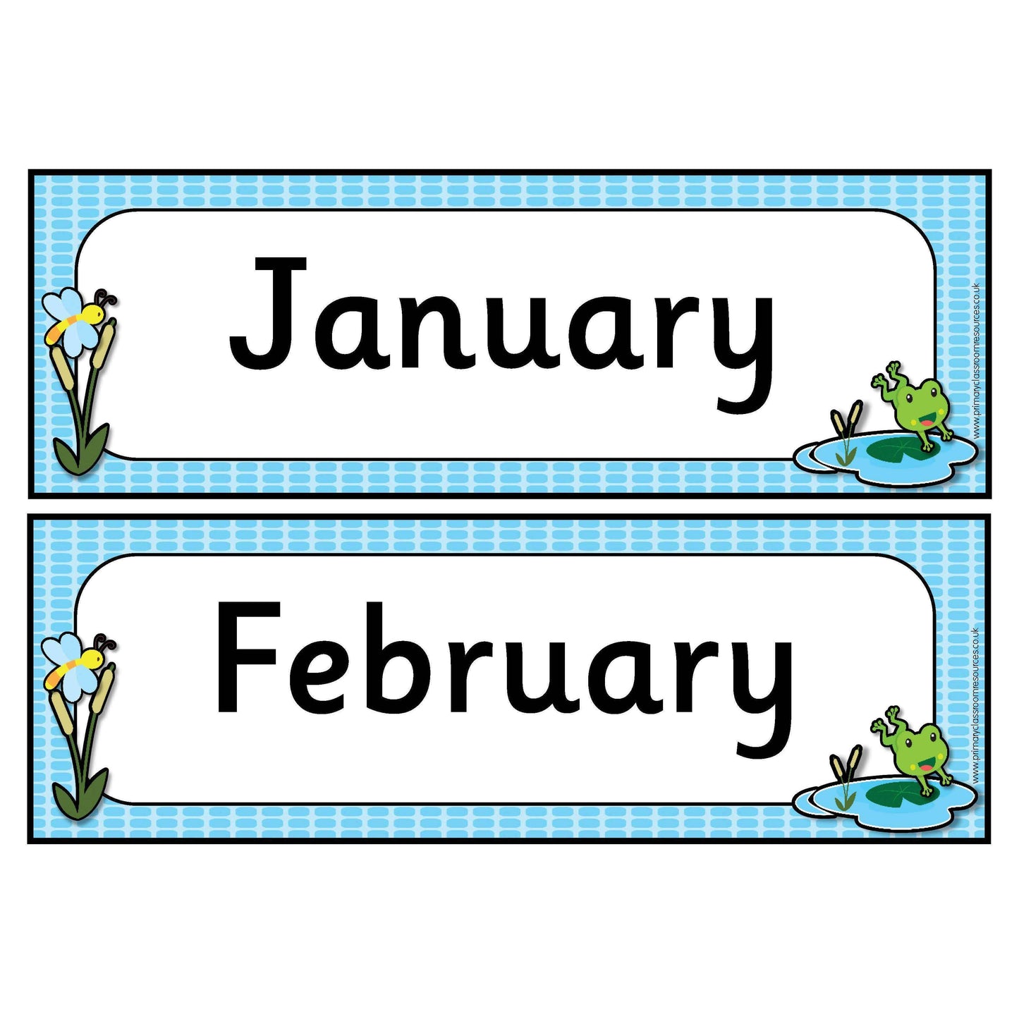 Froggy Days and Months Headers:Primary Classroom Resources