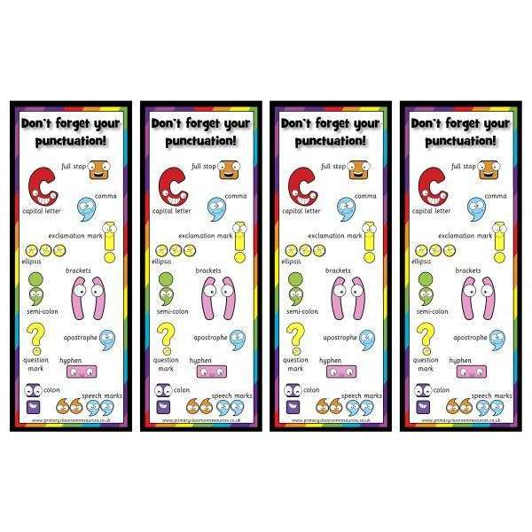 Funky Punctuation Bookmarks:Primary Classroom Resources