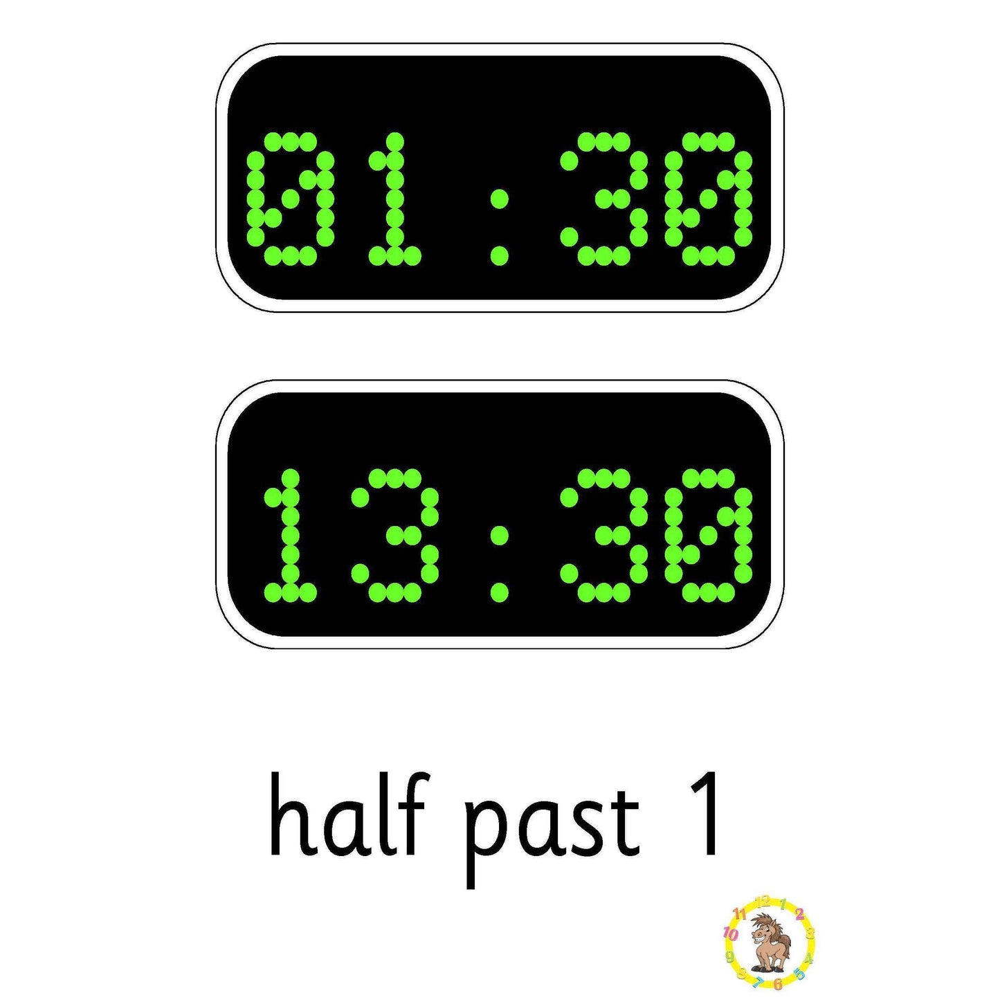 Hugo's Half Past Flashcards:Primary Classroom Resources
