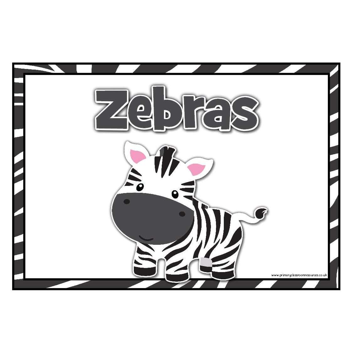 Jungle Animals Table/Group Signs:Primary Classroom Resources