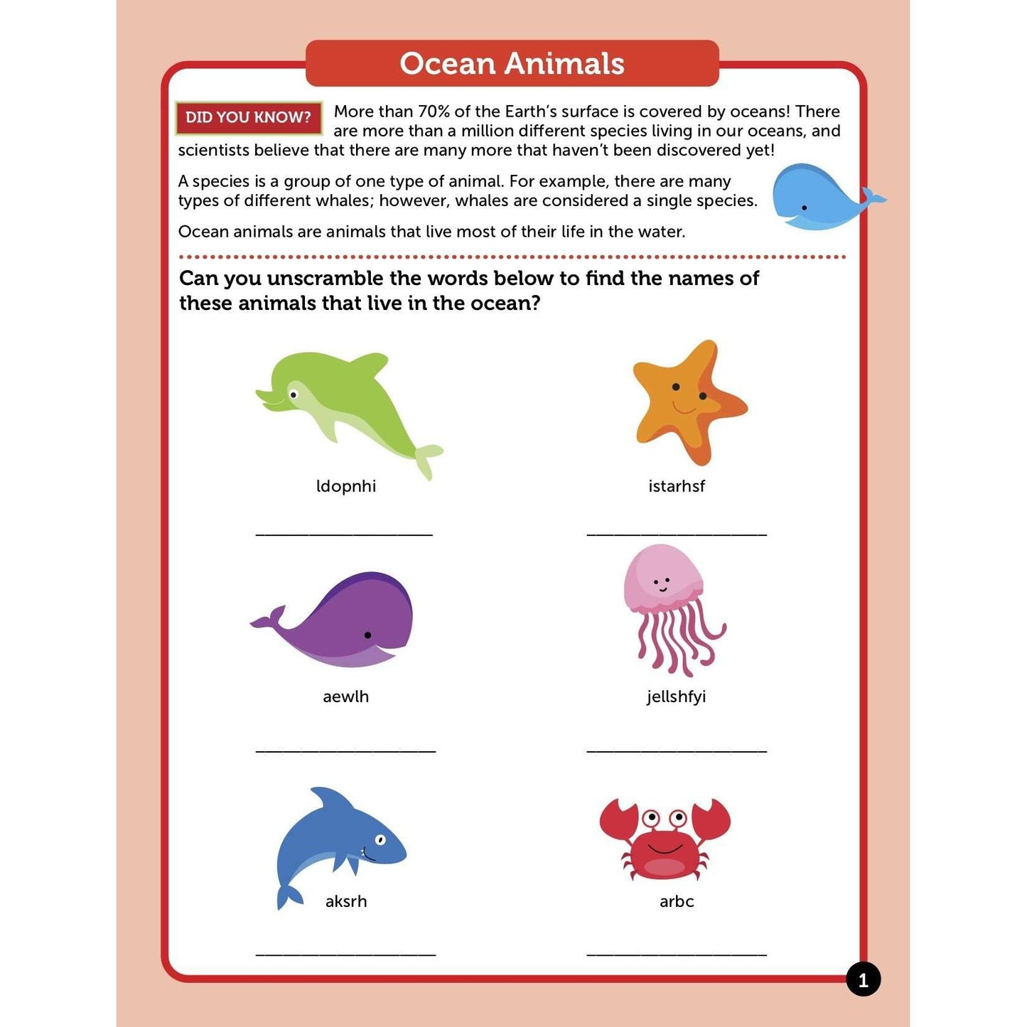 Learn About Animals Activity Book:Primary Classroom Resources