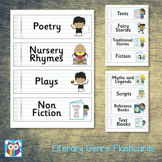 Literary Genres Flashcards:Primary Classroom Resources