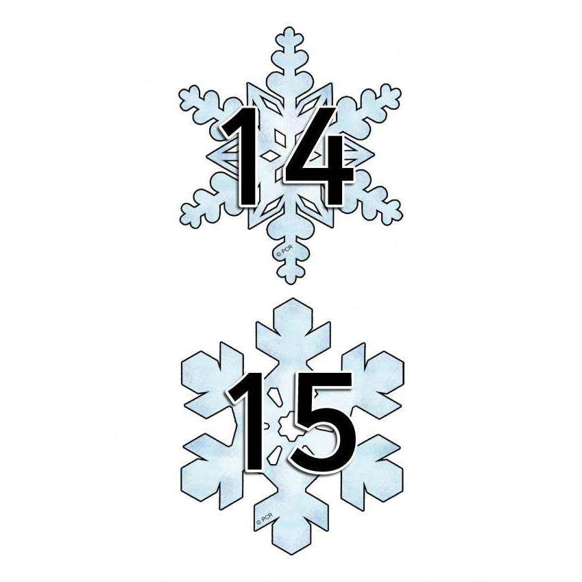 Numbers on Snowflakes 0 to 20:Primary Classroom Resources