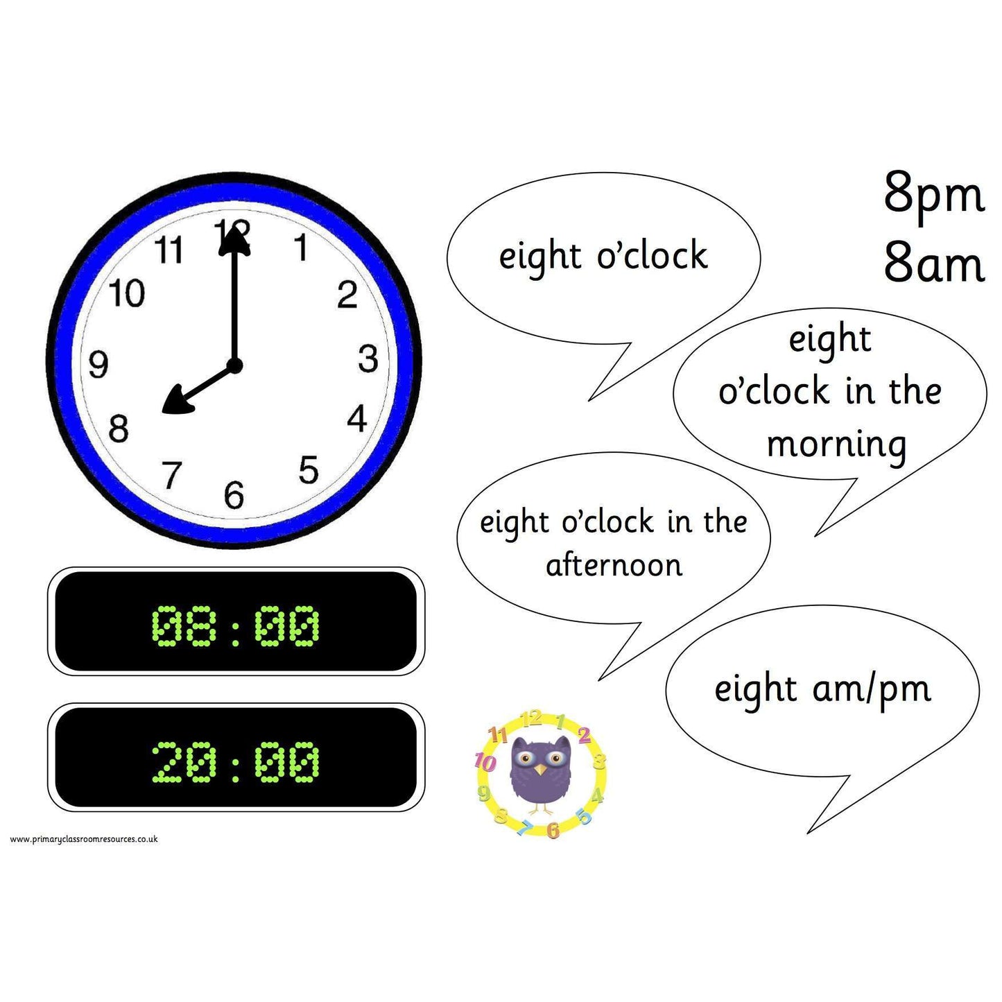 Oscars O'Clock Posters:Primary Classroom Resources