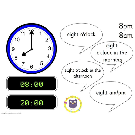 Oscars O'Clock Posters:Primary Classroom Resources