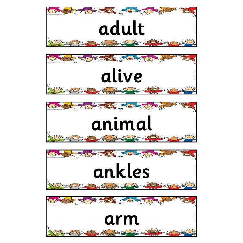 Ourselves Key Vocabulary Flashcards:Primary Classroom Resources