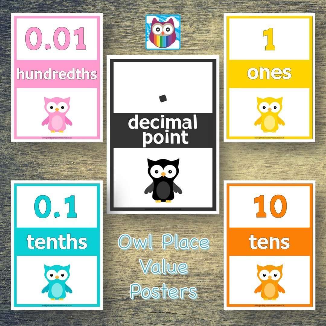 Owl Place Value Posters:Primary Classroom Resources