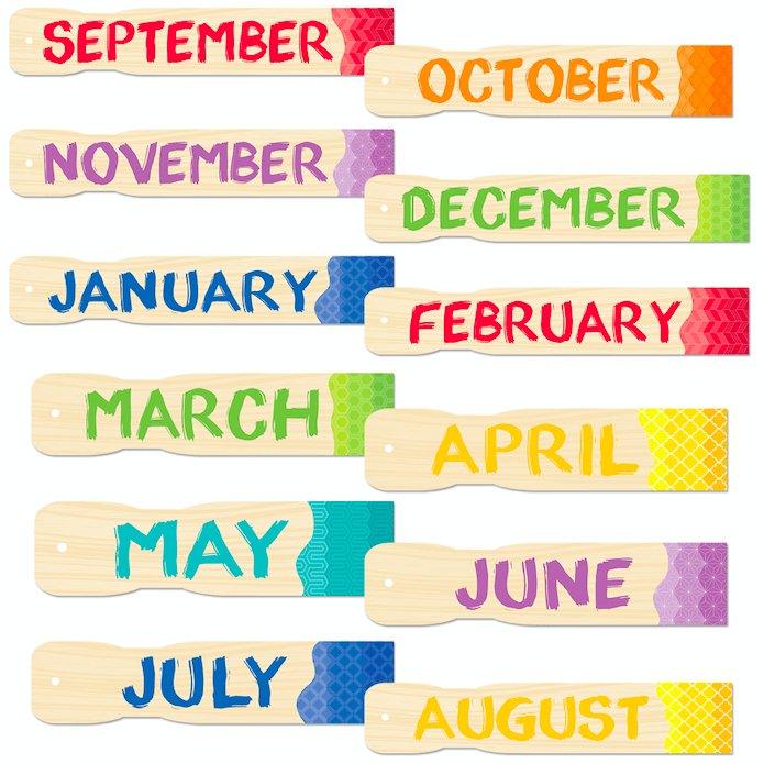 Painted Palette Months of the Year Classroom Display Headlines:Primary Classroom Resources