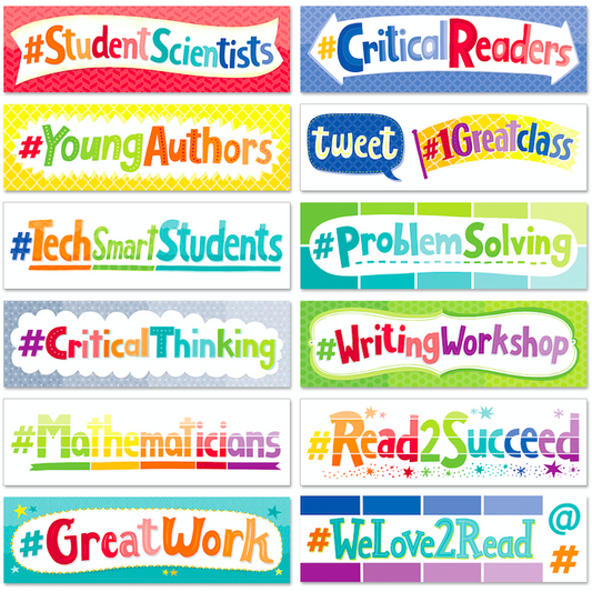 Painted Palette Social Media Motivators Classroom Display Headlines:Primary Classroom Resources