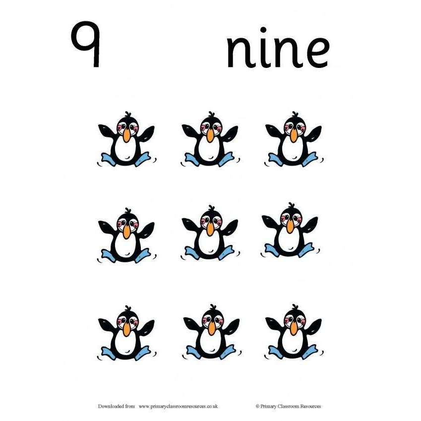 Penguin Counting Cards:Primary Classroom Resources