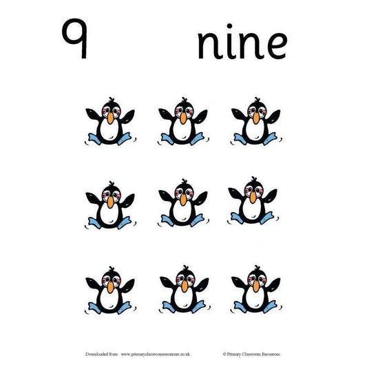 Penguin Counting Cards:Primary Classroom Resources