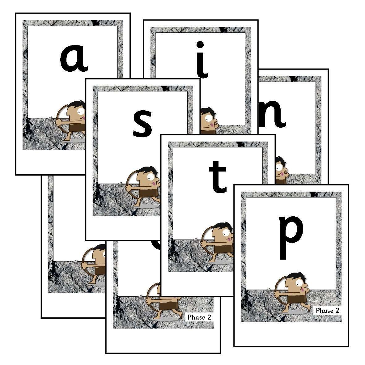 Phase 2 Phonemes - Stone Age Themed:Primary Classroom Resources