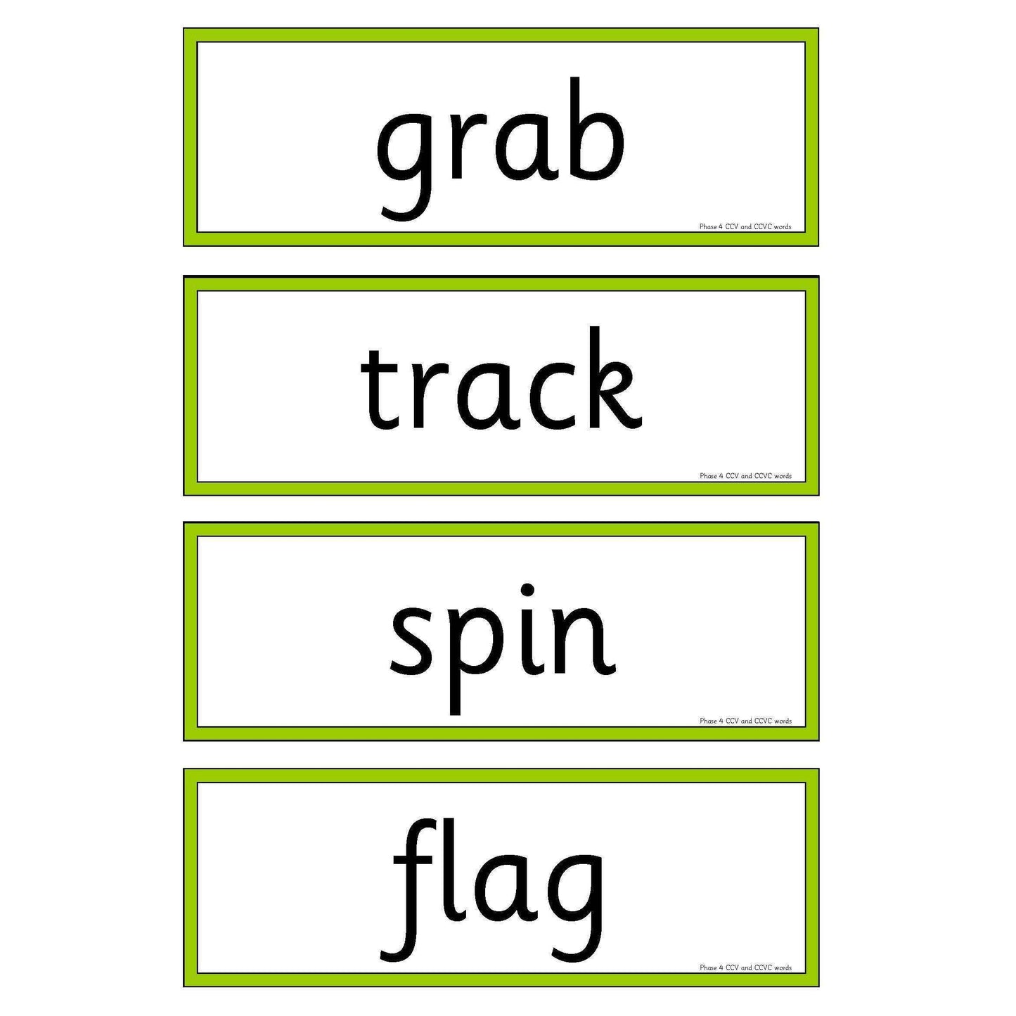 Phase 4 CCV and CCVC Words:Primary Classroom Resources