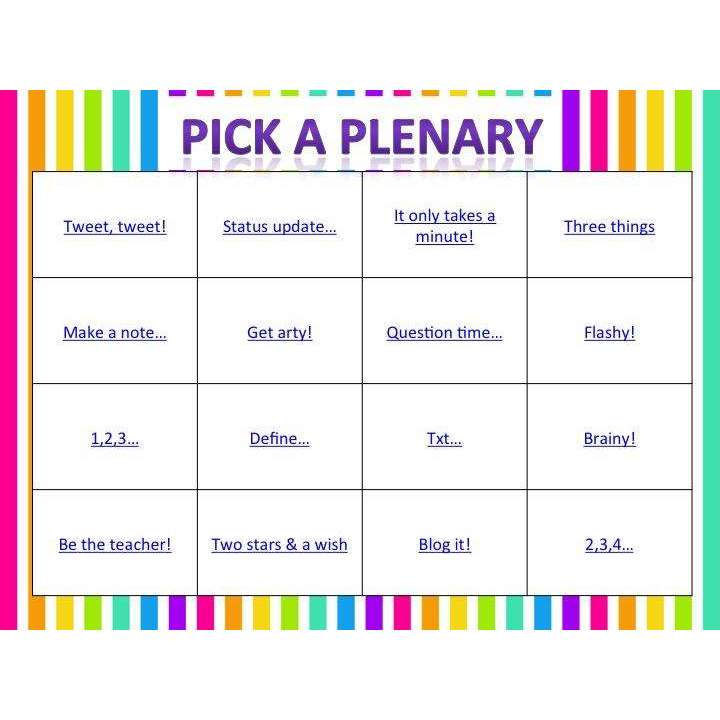 Pick a Plenary PowerPoint Slideshow:Primary Classroom Resources