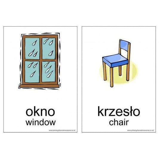 Polish Vocabulary Cards - In the Home:Primary Classroom Resources