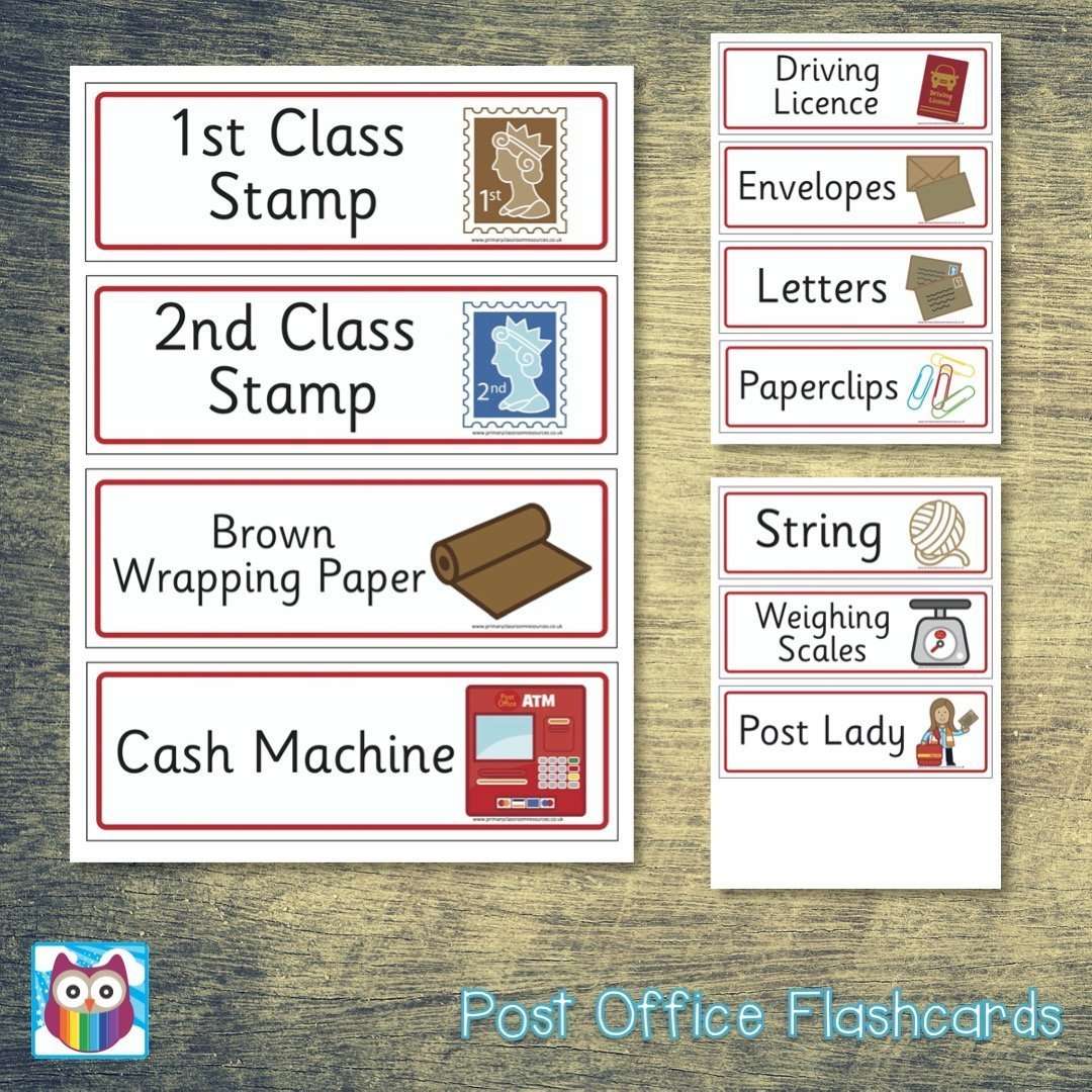 Post Office Flashcards:Primary Classroom Resources