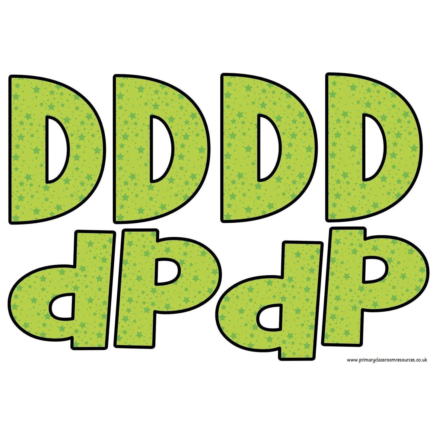 Print Your Own Green Stars and Stripes Display Lettering Pack:Primary Classroom Resources