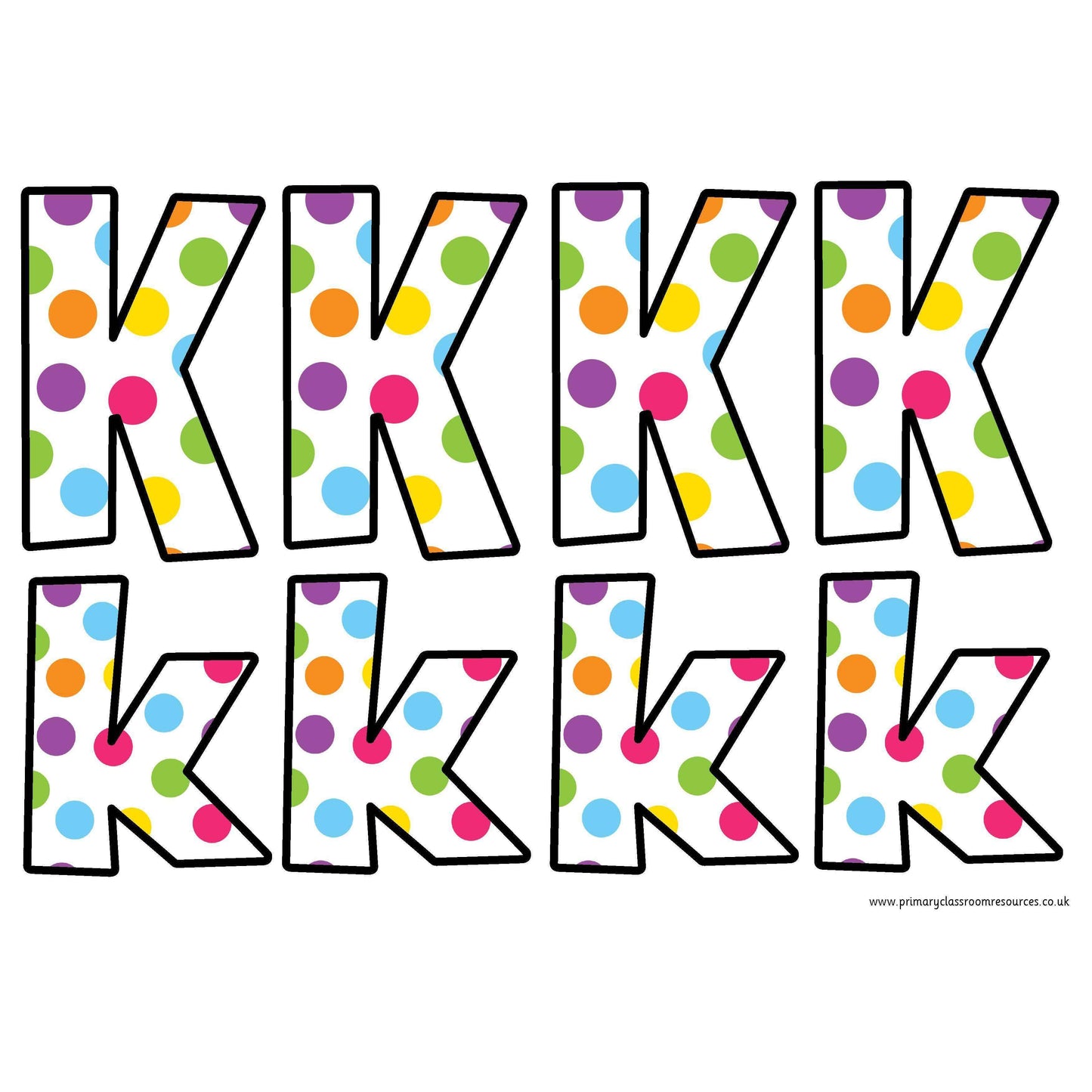 Print Your Own Spots Display Lettering Pack:Primary Classroom Resources