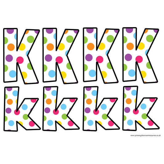 Print Your Own Spots Display Lettering Pack:Primary Classroom Resources