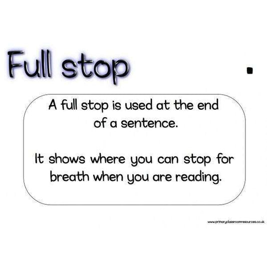 Punctuation Explanations:Primary Classroom Resources