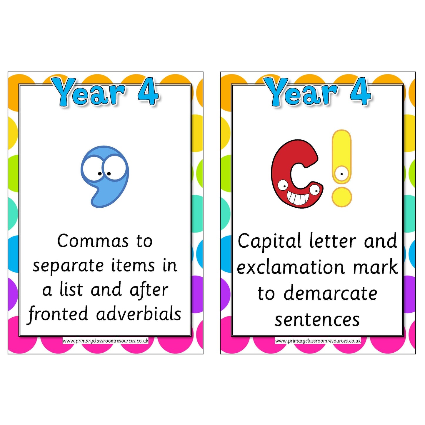 Punctuation in Year 4:Primary Classroom Resources