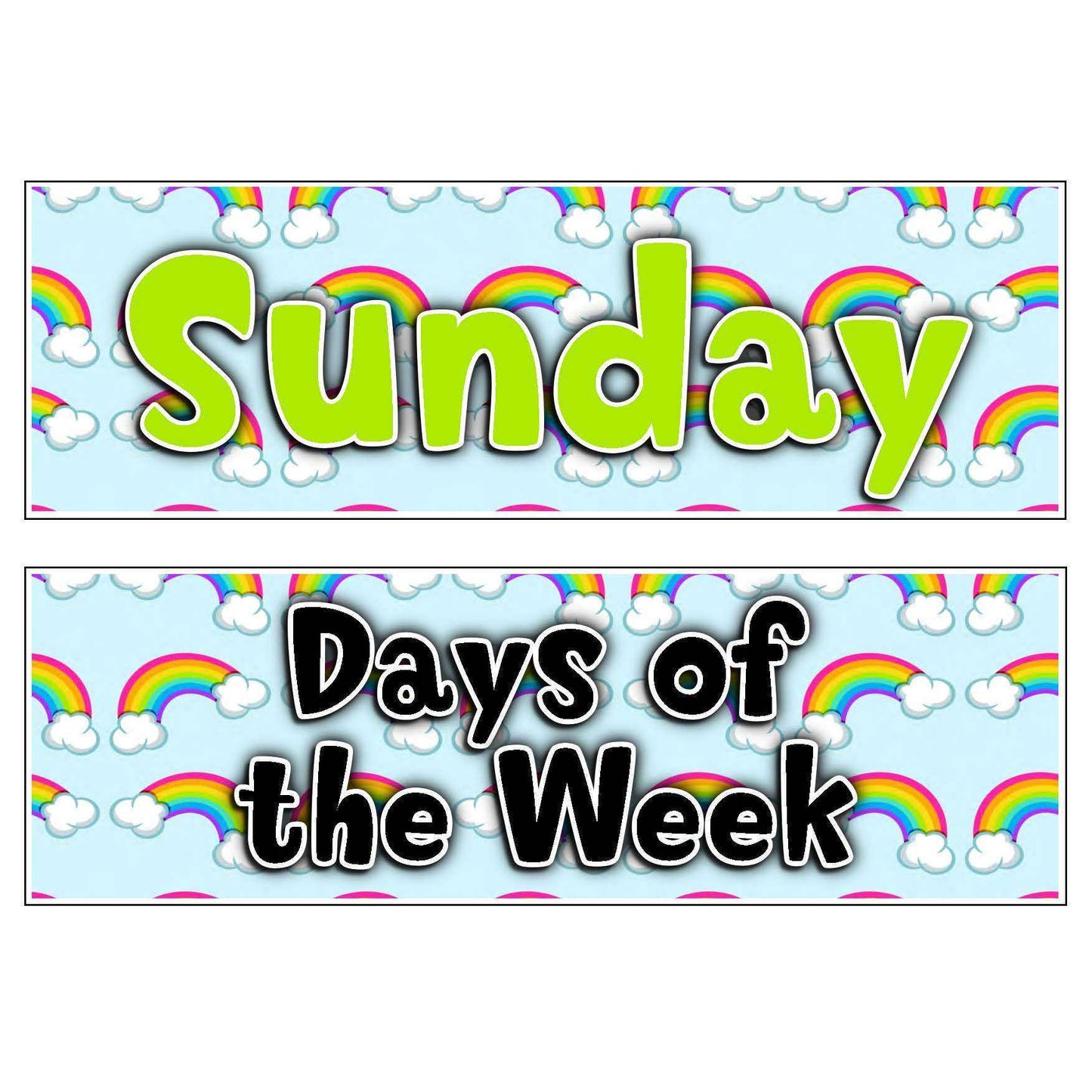 Rainbow and Clouds Days and Months:Primary Classroom Resources