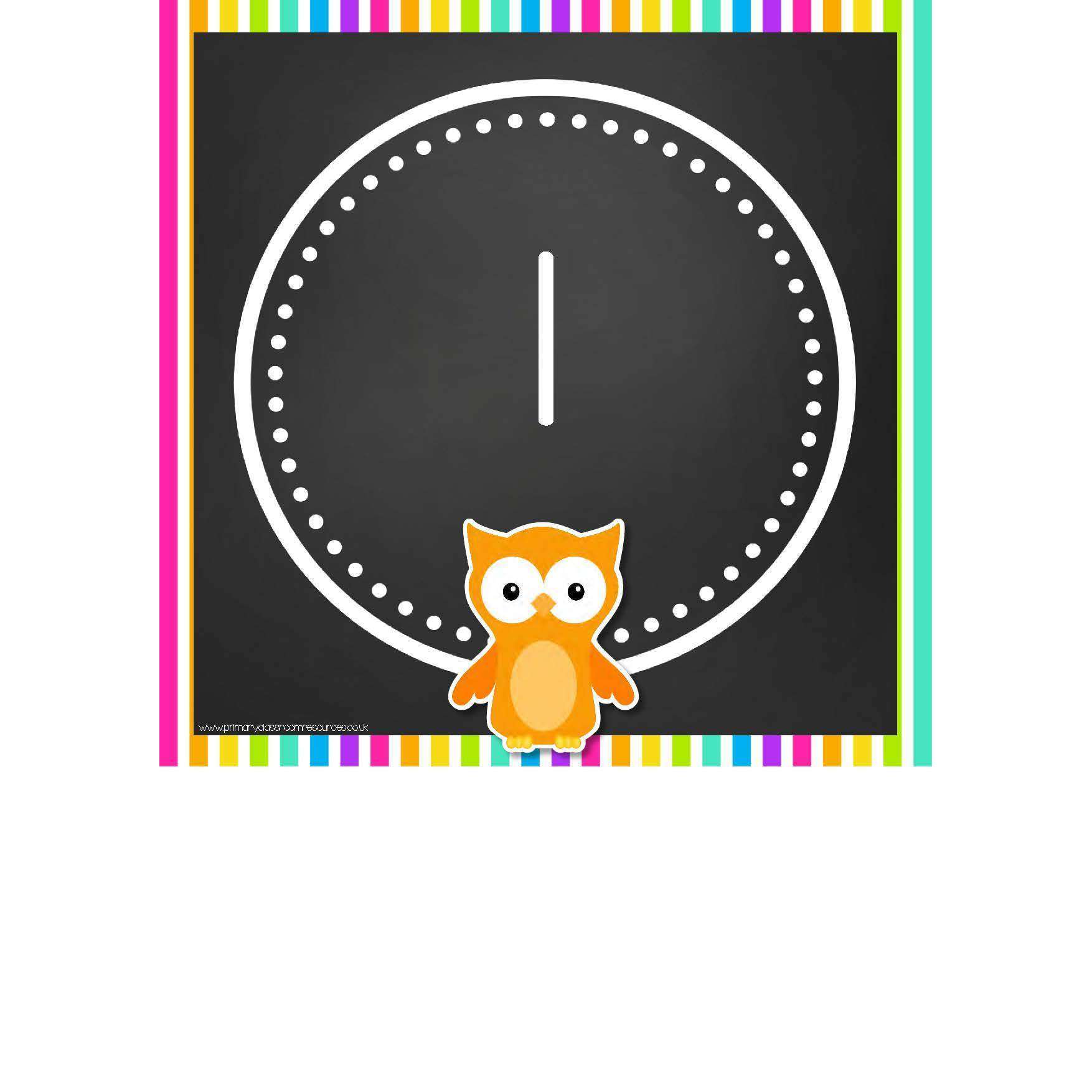 Rainbow Stripe Owl 0-20 Number Frieze Cards:Primary Classroom Resources