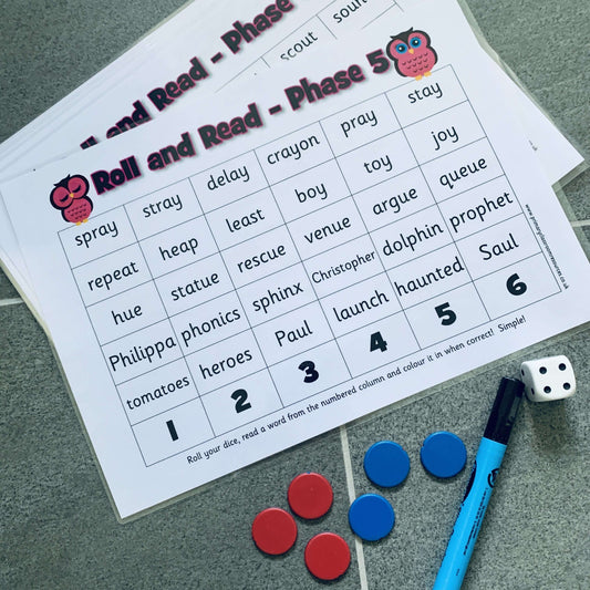 Roll and Read -  Letters and Sounds Phase 5 Words:Primary Classroom Resources