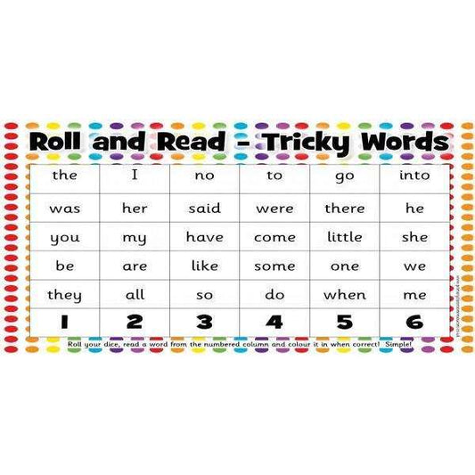 Roll and Read - Letters and Sounds Tricky Words:Primary Classroom Resources