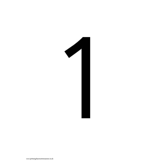 Simple A4 0 - 9 Number Cards:Primary Classroom Resources