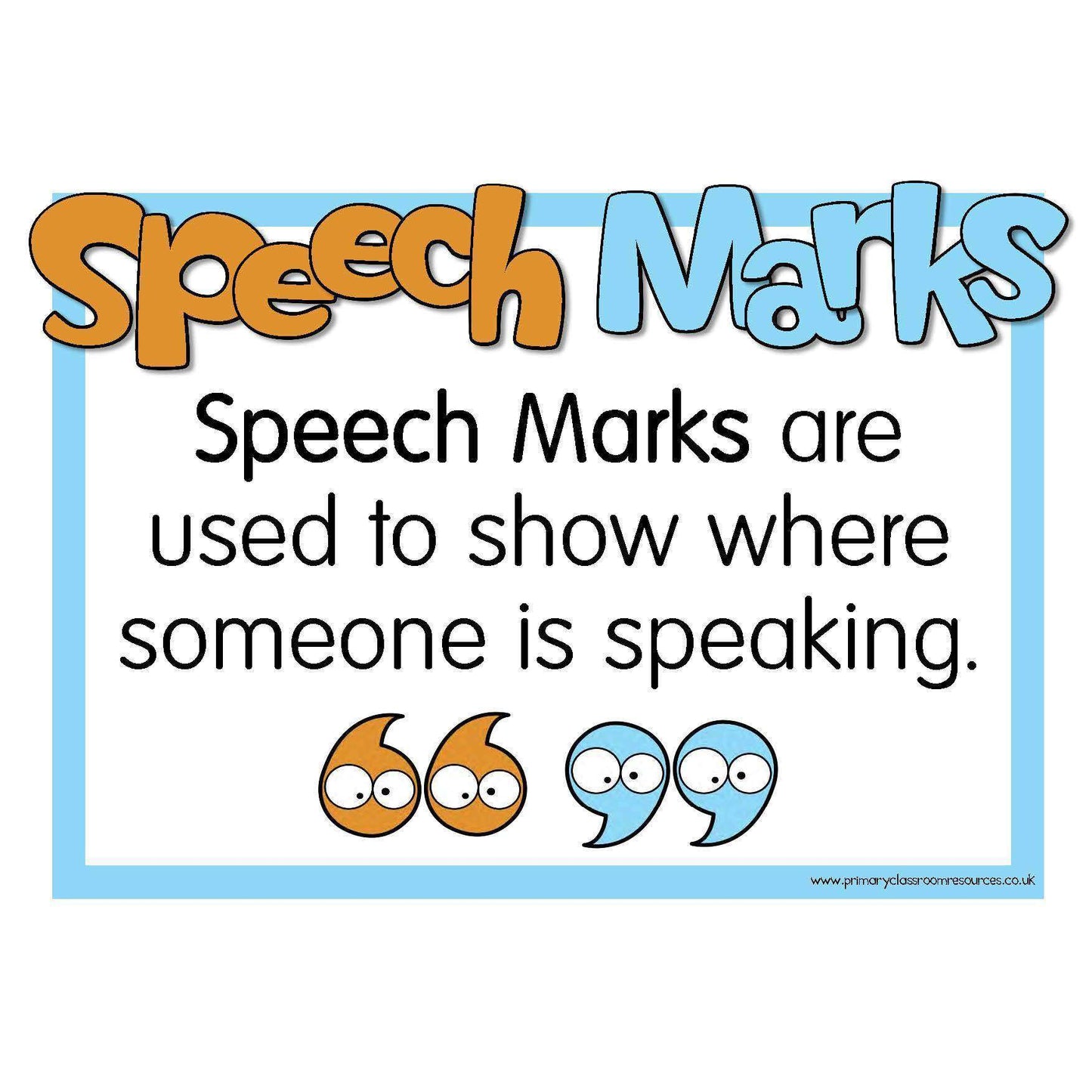 Simple Punctuation Character Posters:Primary Classroom Resources