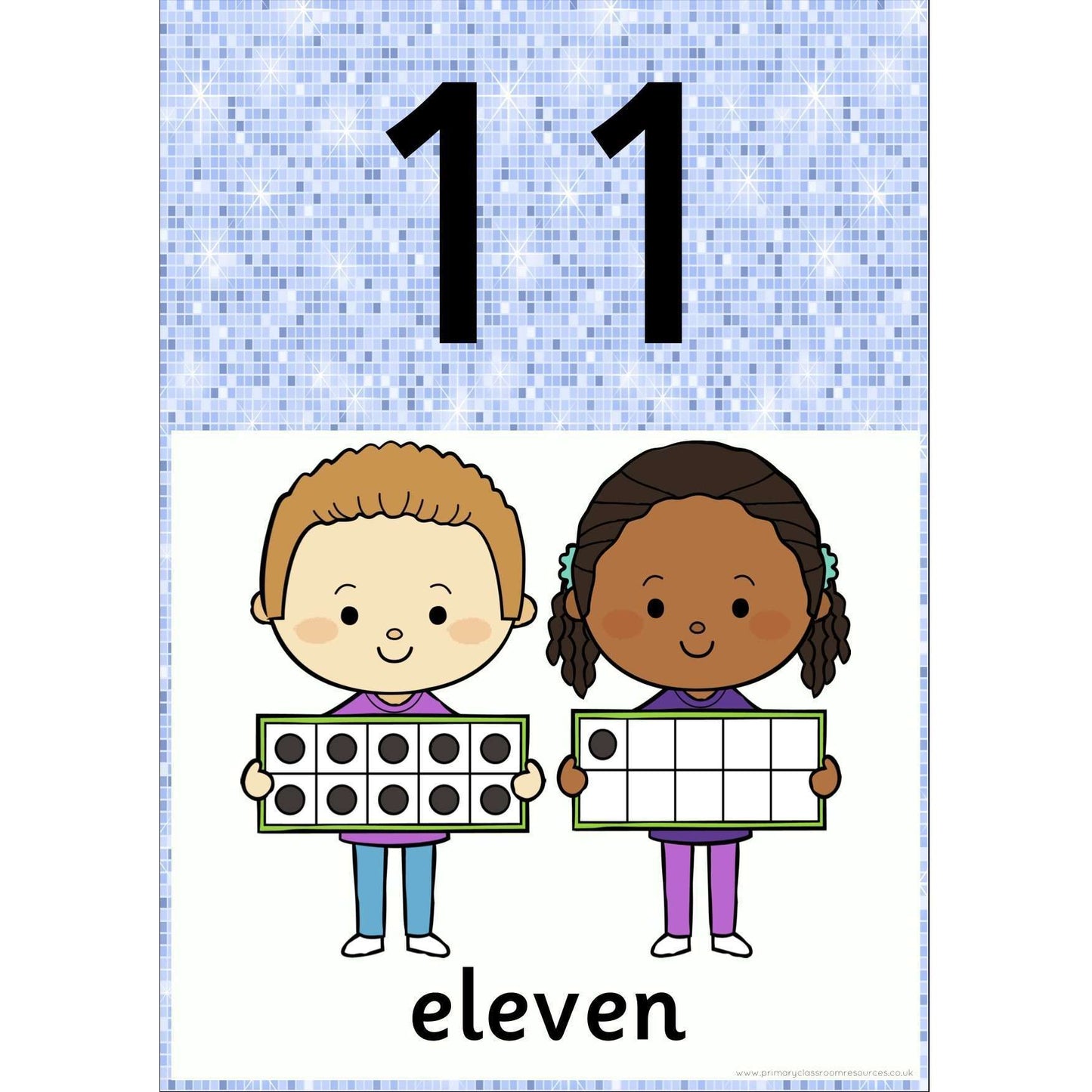 Sparkle Themed Number Posters 0 - 20:Primary Classroom Resources