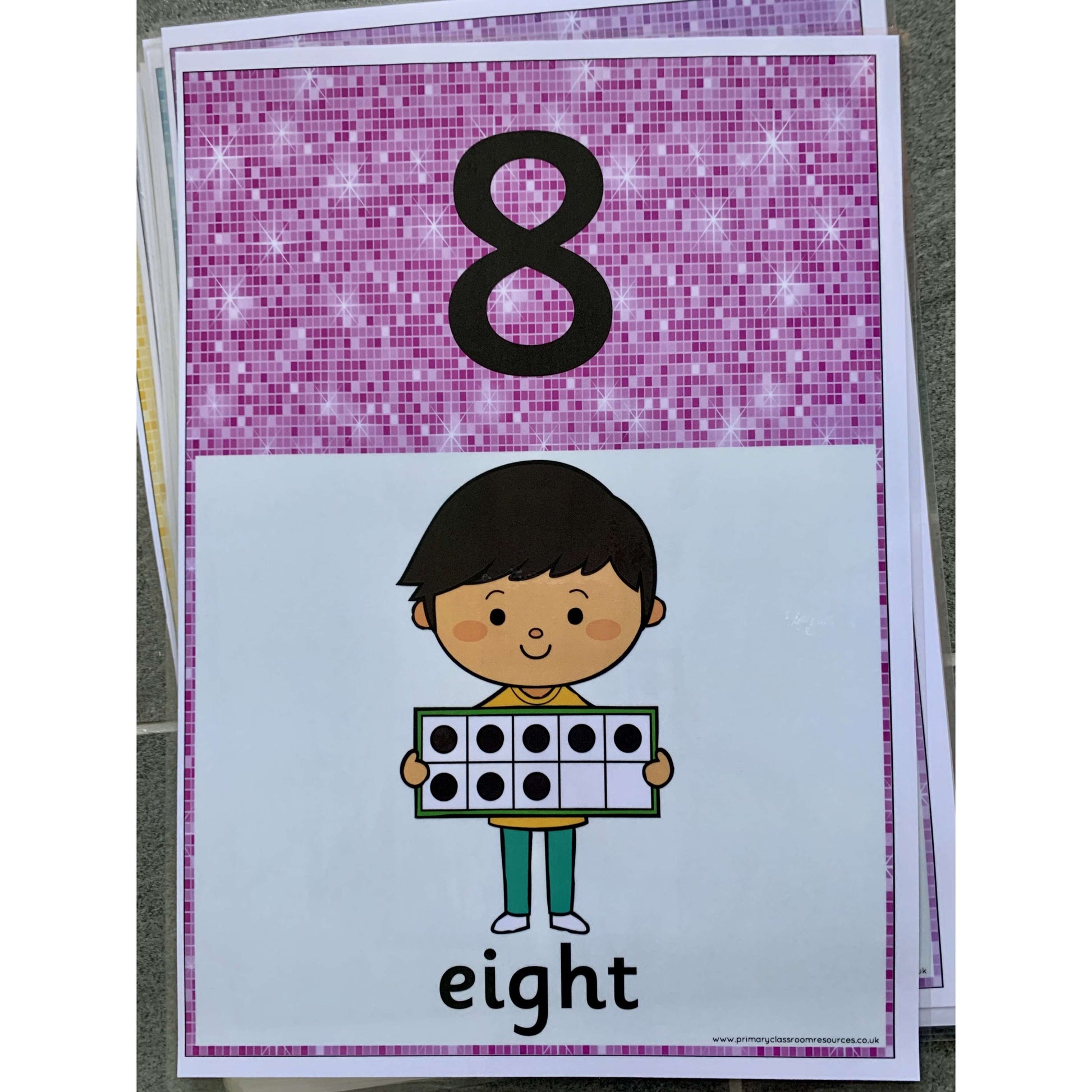 Sparkle Themed Number Posters 0 - 20:Primary Classroom Resources