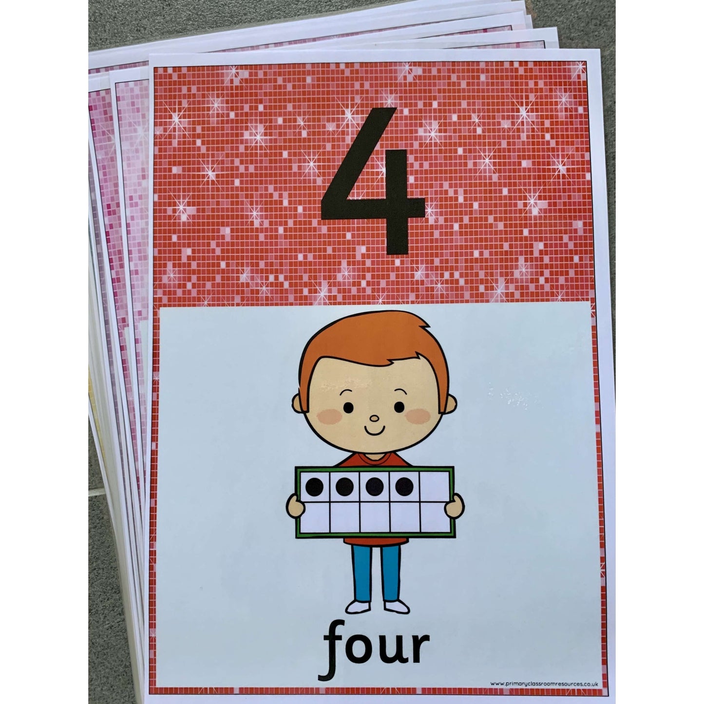 Sparkle Themed Number Posters 0 - 20:Primary Classroom Resources