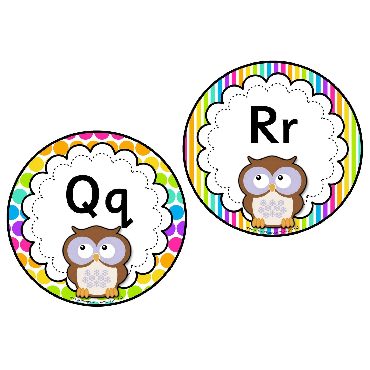 Spots and Stripes Owl Word Wall Headers:Primary Classroom Resources