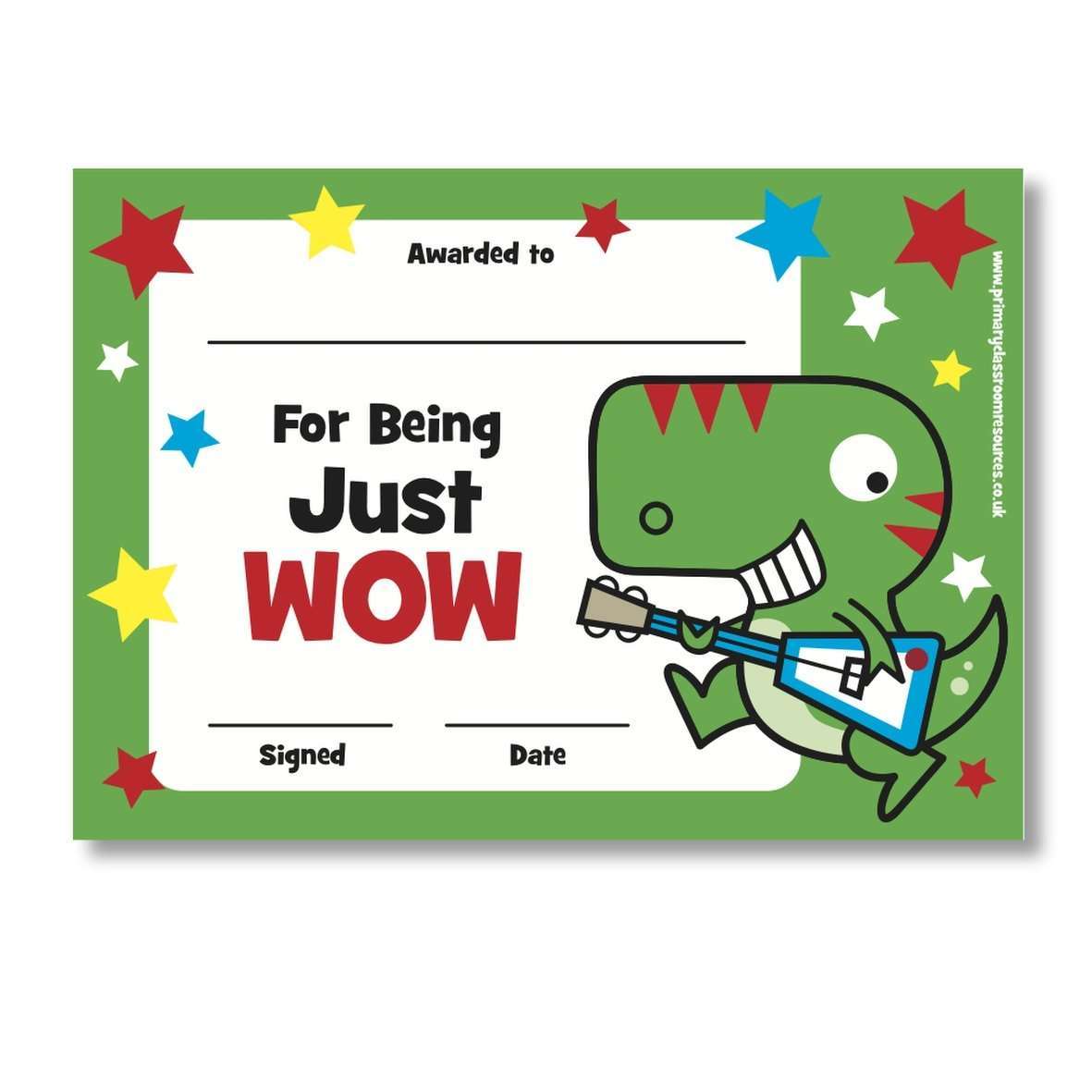 Sticky Certificates - Just Wow:Primary Classroom Resources