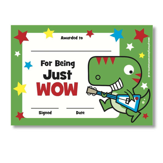 Sticky Certificates - Just Wow:Primary Classroom Resources