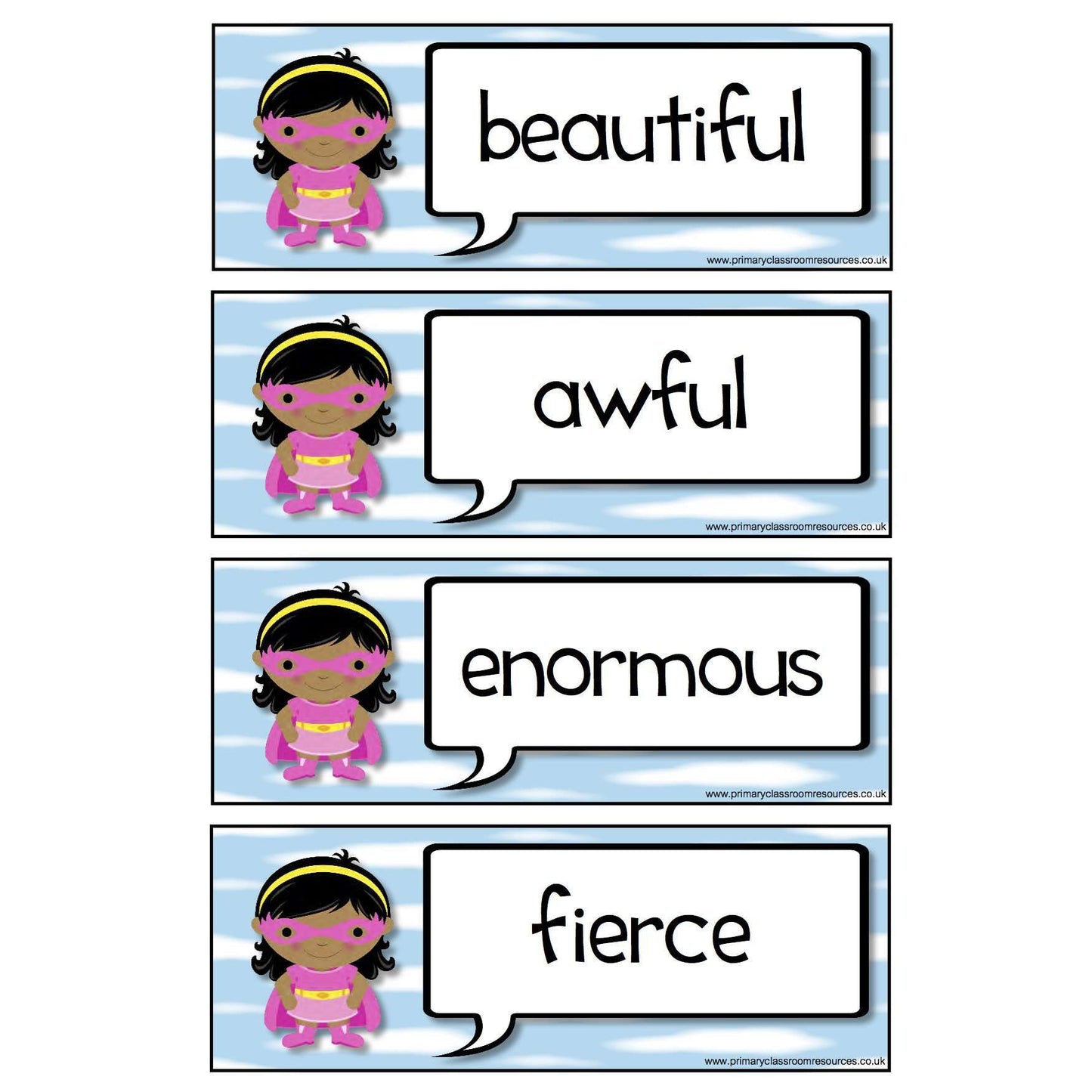Super Vocabulary Cards:Primary Classroom Resources