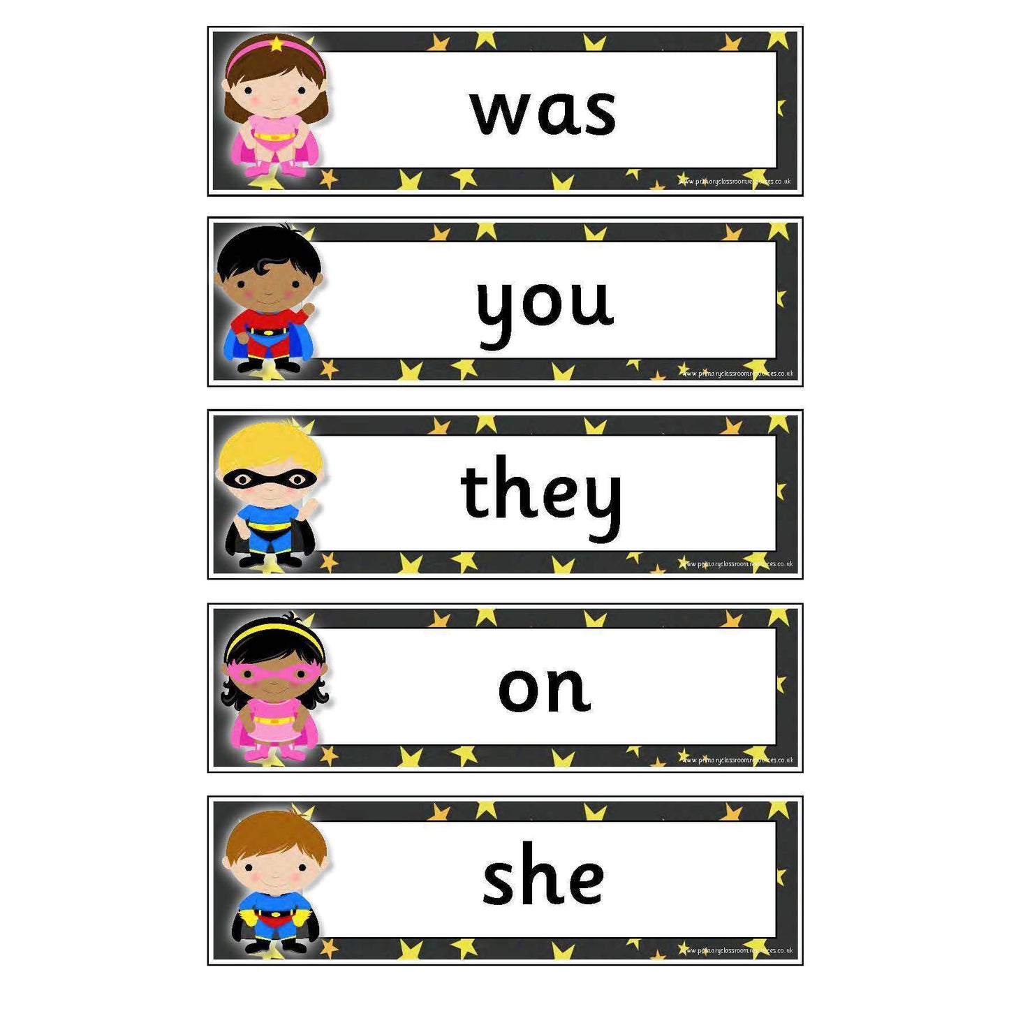 Superhero 100 High Frequency Words:Primary Classroom Resources