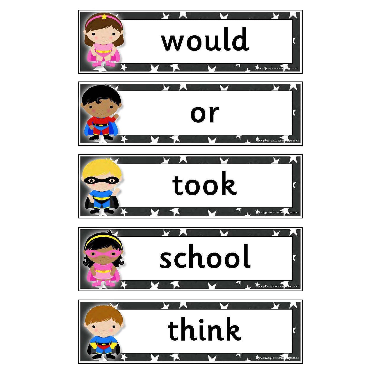 Superhero Next 200 High Frequency Words:Primary Classroom Resources