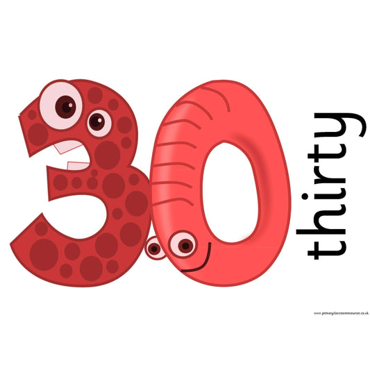 Tens to 100 Number Animals:Primary Classroom Resources