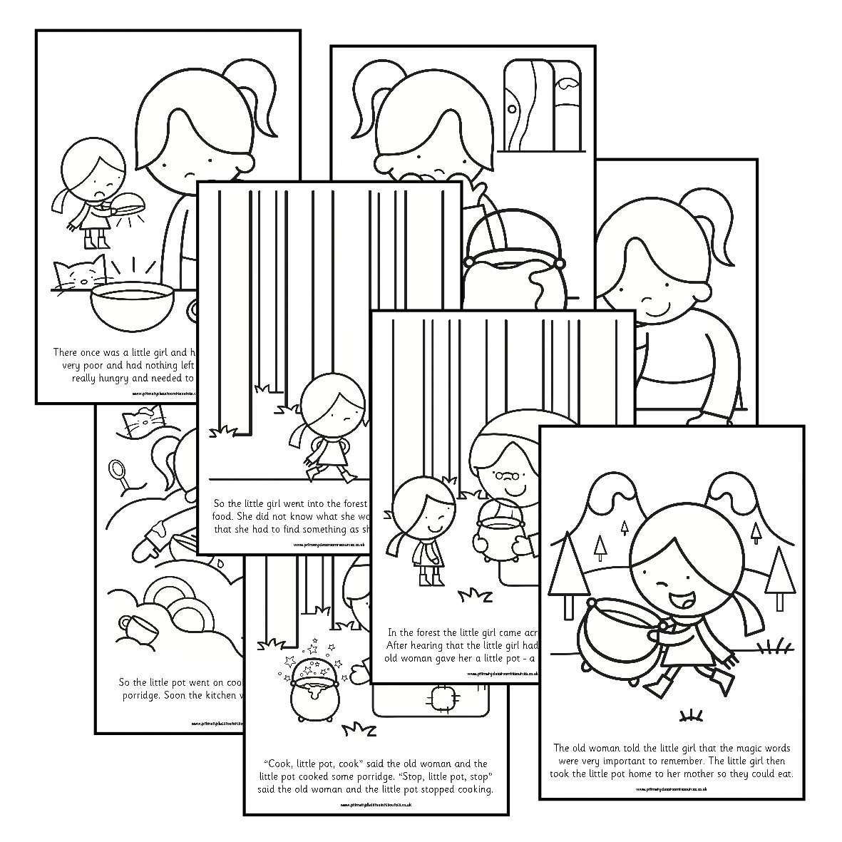 The Magic Porridge Pot Story Sheets:Primary Classroom Resources