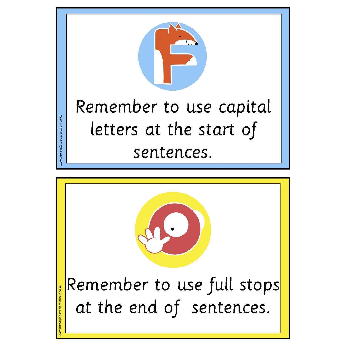 Things to Remember Cards:Primary Classroom Resources